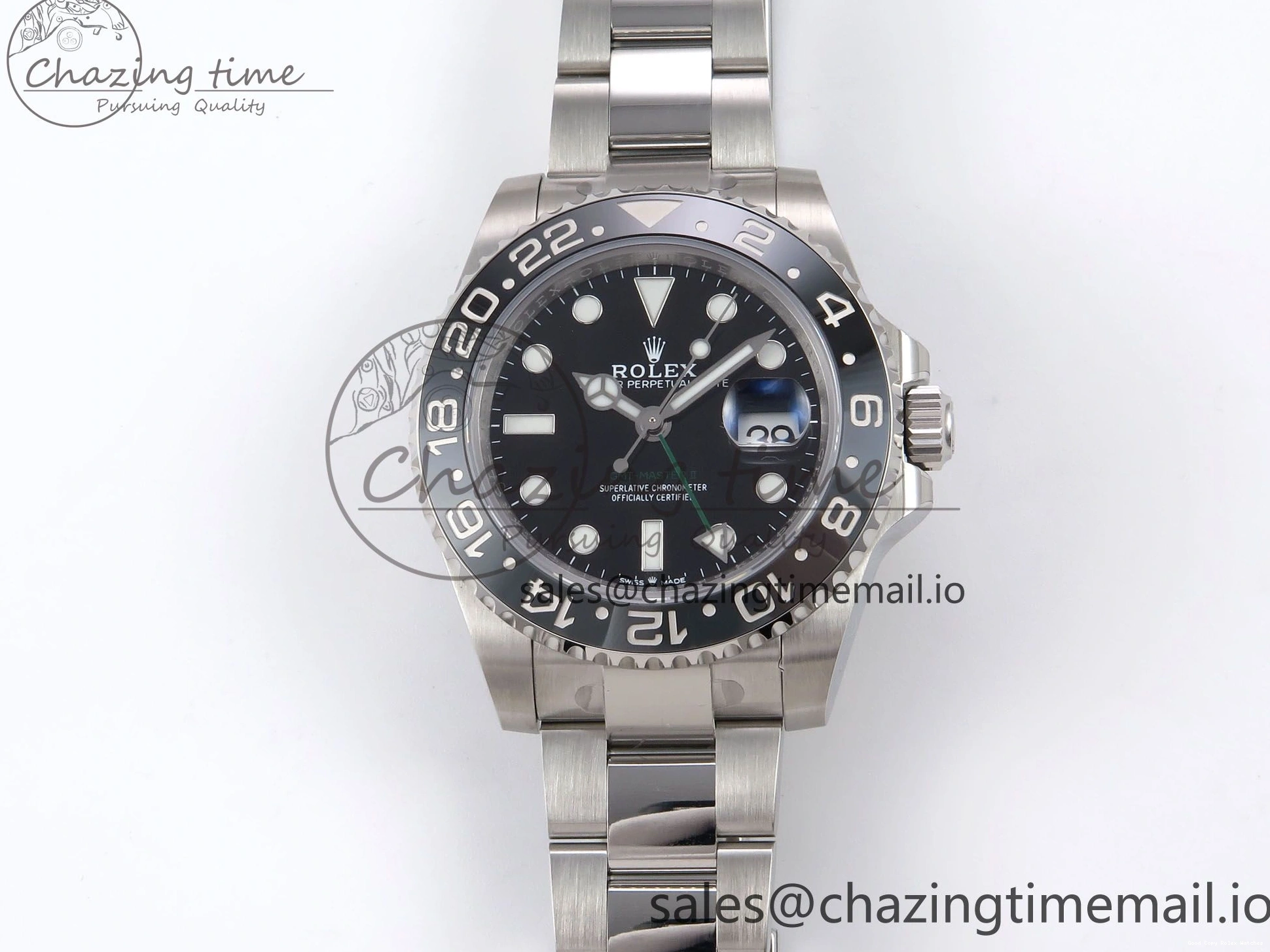 Good Copy Rolex Watches GMT-Master Bracelet Best Practical SH3285 CHS II Oyster GRNR 1019 EF on 904L 1:1 Edition 126710 1223